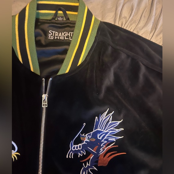 NWOT Straight to hell L velvet jacket - Picture 3 of 6